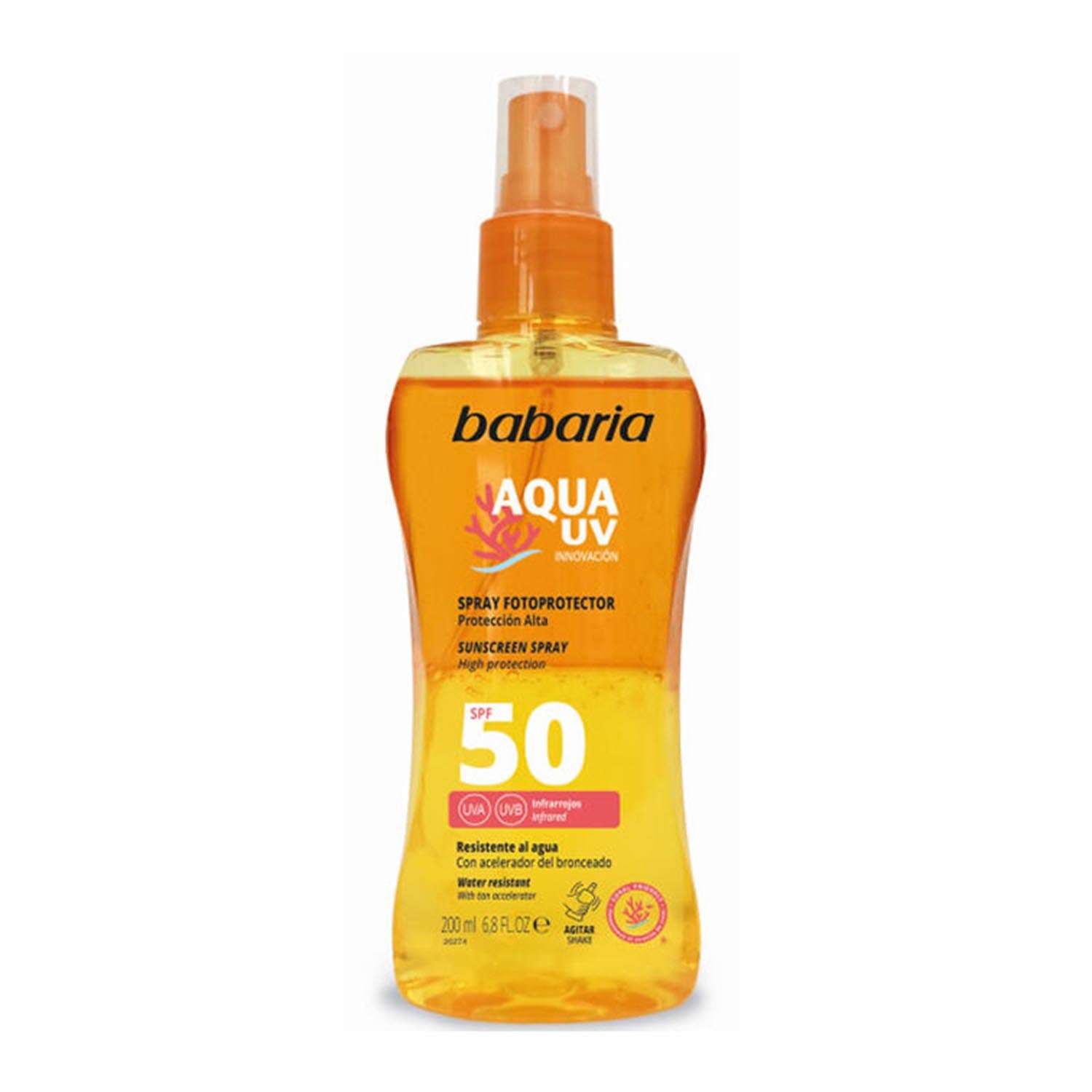 Babaria Aqua Uv Bi-Fasica Spray Spf50 Waterproof 200Ml